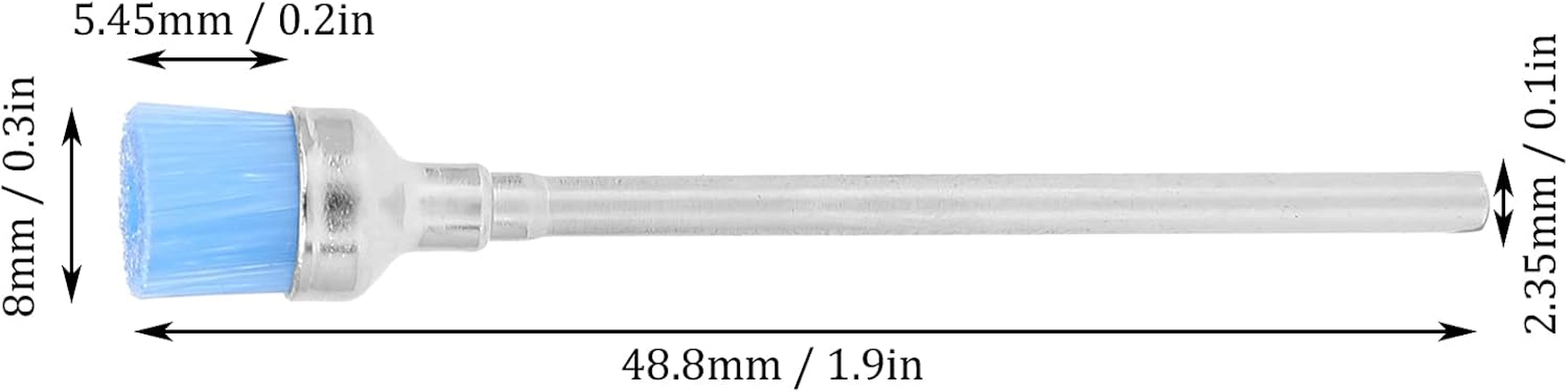 Nail Drill Bit Cleaning Brush, 100Pcs Nail Dust Brush Nail Drill Bit Cleaner Manicure Tool Accessory Manicure Tools (Blue) - Blue image number 6