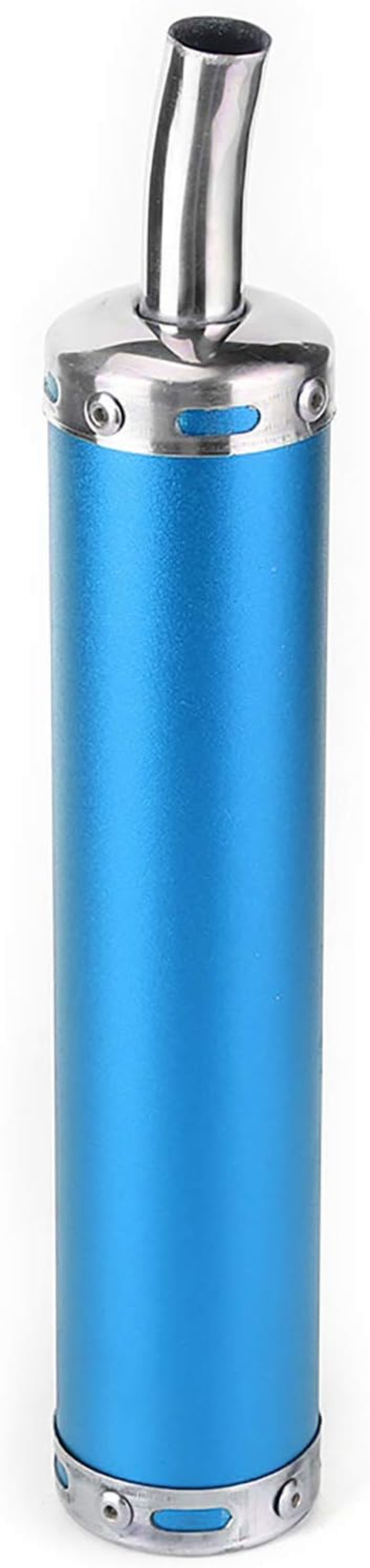 Generic Stainless Steel Exhaust Muffler Silencer 20Mm/0.8In Modified Parts for 2 Stroke Motorcycle High Strength Noise Reduction Stylish Design (Black)