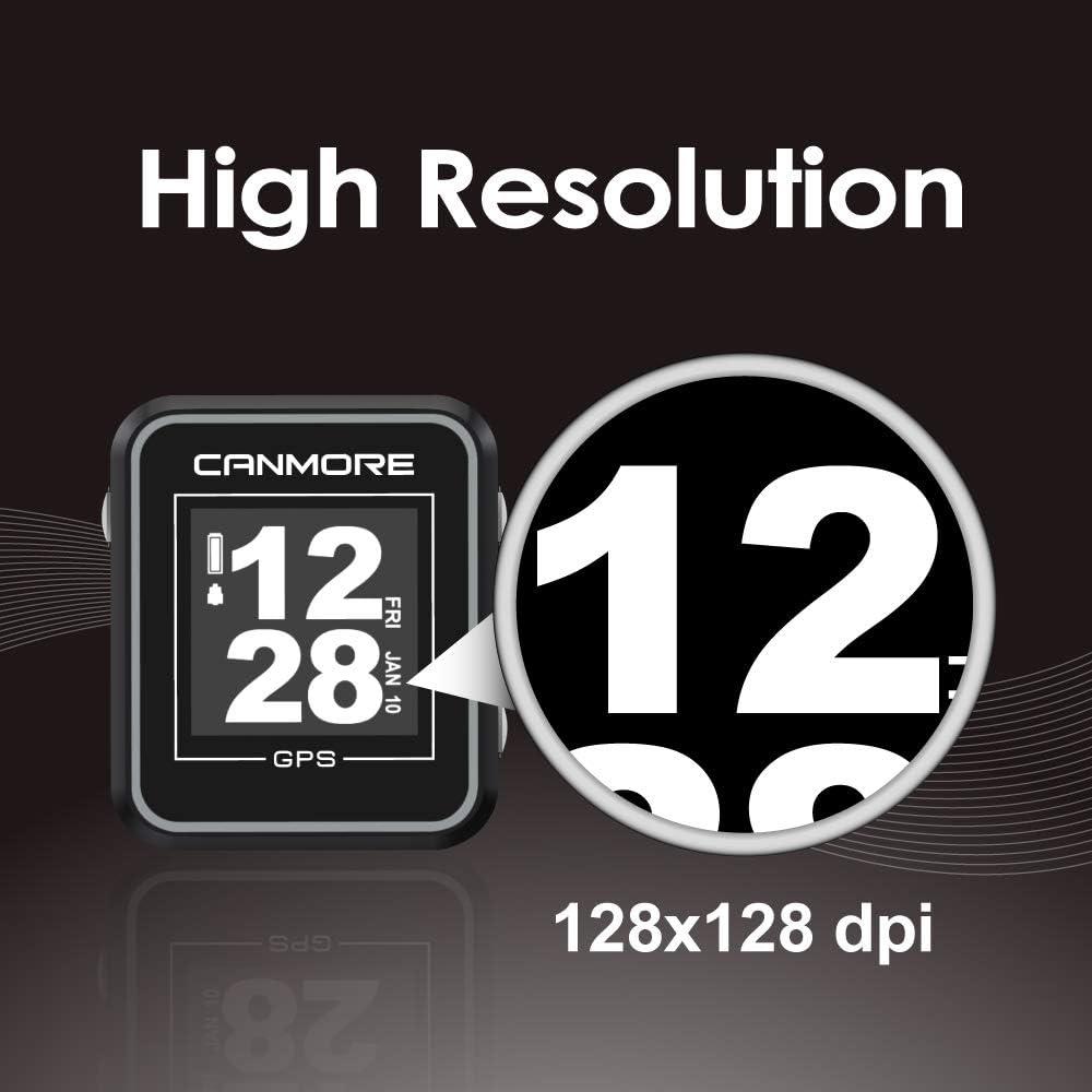 CANMORE H300 Handheld GPS Golf Device, Shot Distance Yardage Measuring, 41,000+ Free Worldwide Preloaded Courses, Accessory for Golfers, Powerful Magnetic Clip for Cart, Black