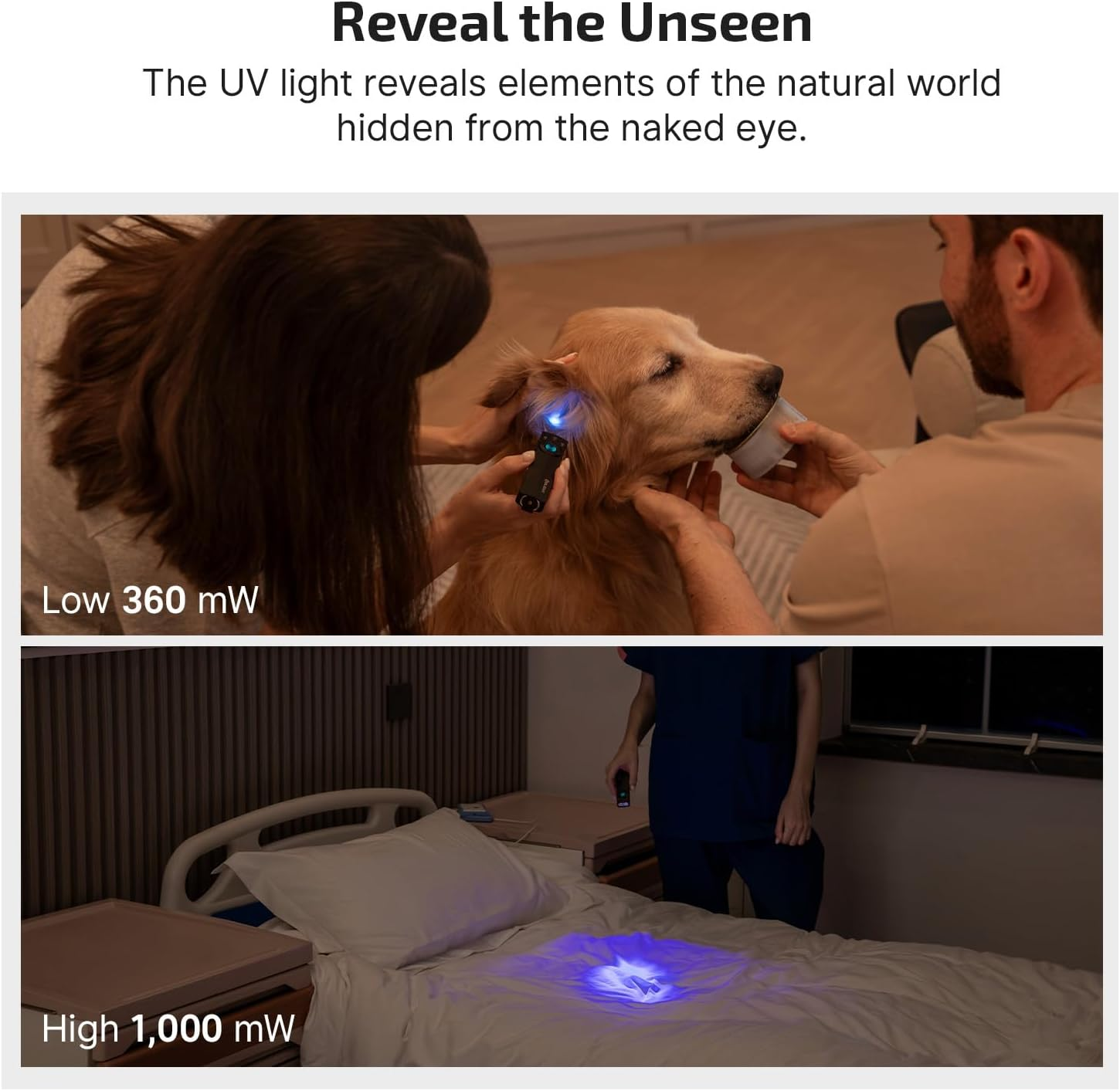 OLIGHT Arkpro Lite Rechargeable EDC Torch 1200 Lumens 3-In-1 Portable Flashlight with White, Red & UV Light for Pet Urine Detection, Camping, Daily Use (Matte Black) image number 2