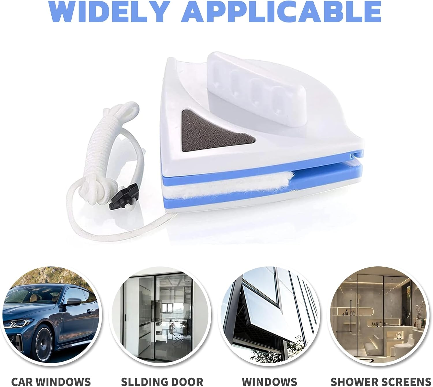 Double Sided Magnetic Window Wiper Comes with 38 Accessory Sets Glazed Window Glass Wiper Will Adjustable Magnetic Slidin Cleaning Brush Suitable for High Rise Buildings 3-8Mm Home Single Layer Glass image number 1