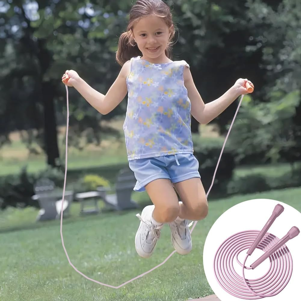 Adjustable Soft Tangle-Free Jump Rope for Kids and Adults with Ergonomic Handles - Perfect for Exercise, Fitness, Outdoor Fun and More image number 2