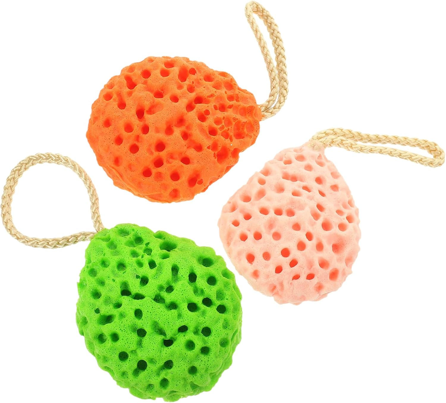 Exfoliating Face Sponge Facial Cleansing Sponge 3Pcs for Gentle Face Scrub Suitable for Daily Shower Use image number 2