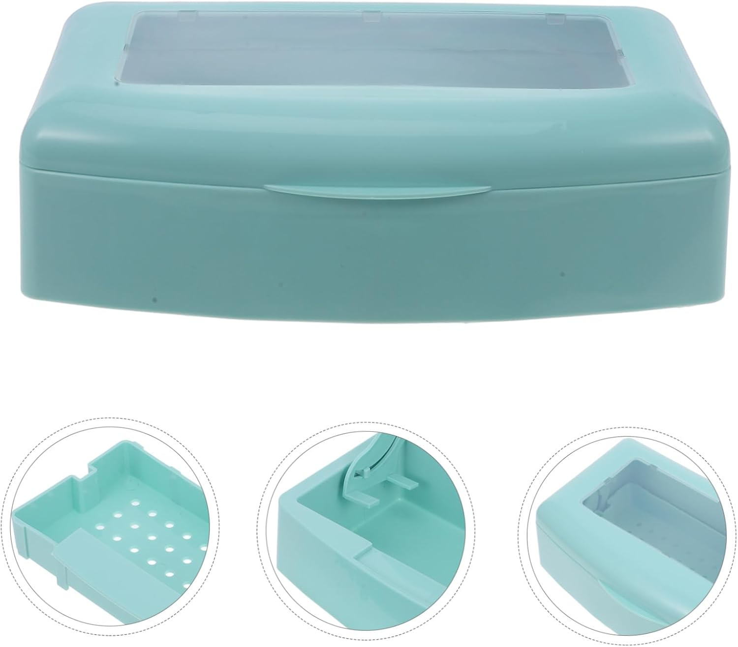 VICASKY Professional Nail Tool Sterilizer Box Cuticle Trimmer Manicure Tools Kit Nail Clipper Cleaning Tray Organizer Box for Home Salon Use image number 1