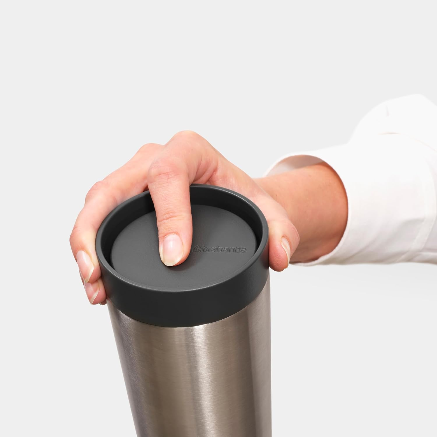 Brabantia Make & Take Medium Insulated Thermos Cup (360Ml / Dark Grey) image number 2