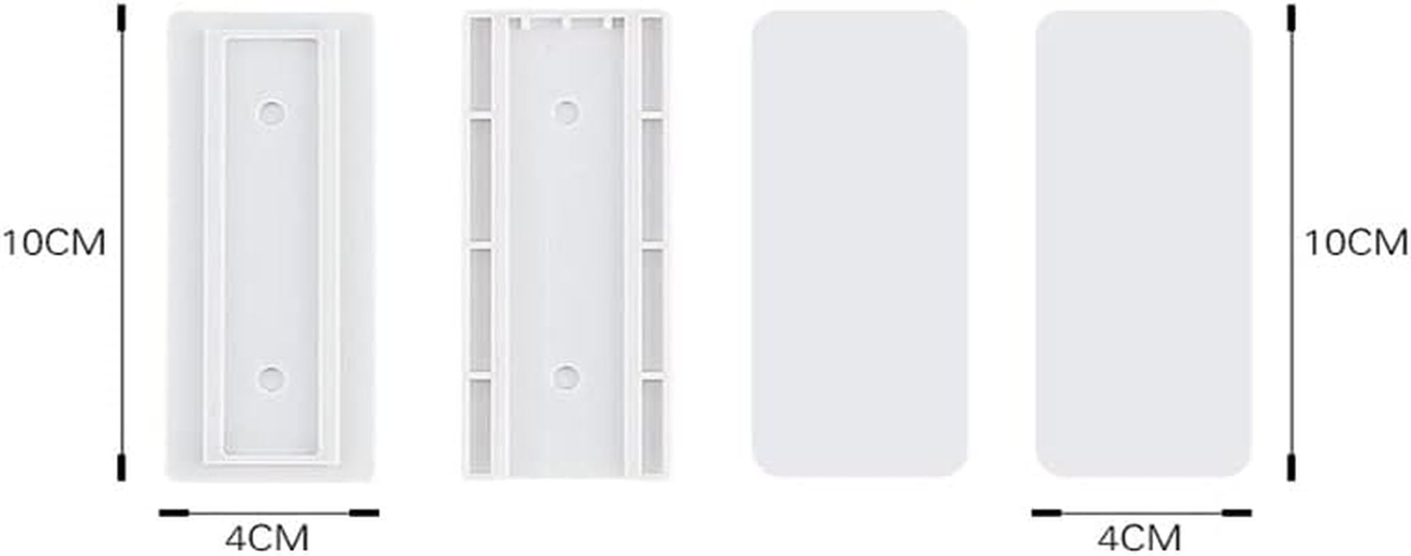 AIMALL 4PCS Magic Power Strip Holder, Seamless Punch-Free Wall Fixer, Durable ABS Plastic, Heat Resistant, Strong Adhesive Socket Sticker for Easy Installation, 3.94 X 1.57 Inches image number 5
