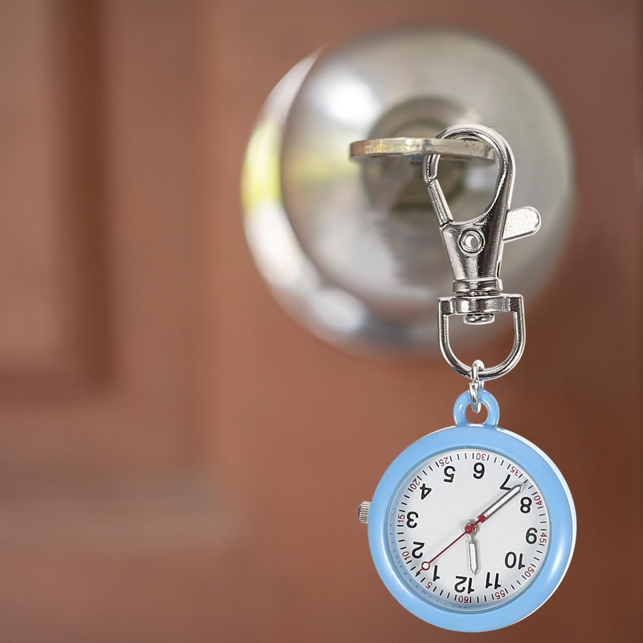 Gatuida 4Pcs Luminous Watch Clock Necklace Pocket Watch Pocket Watch with Chain Glow in the Dark Hanging Lapel Watch Pocket Watches Kid Watch Carabiner Outdoor Alloy Miss image number 6