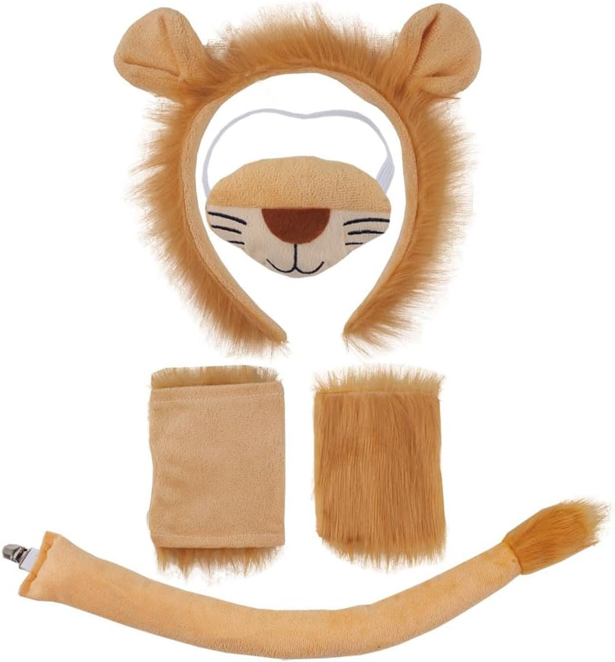 Kids Animals Costume Set with Tutu, Fancy Dress, Ears Headband, Bow Tie, Paws, and Tail, Cosplay Accessory Kit for Girls image number 4