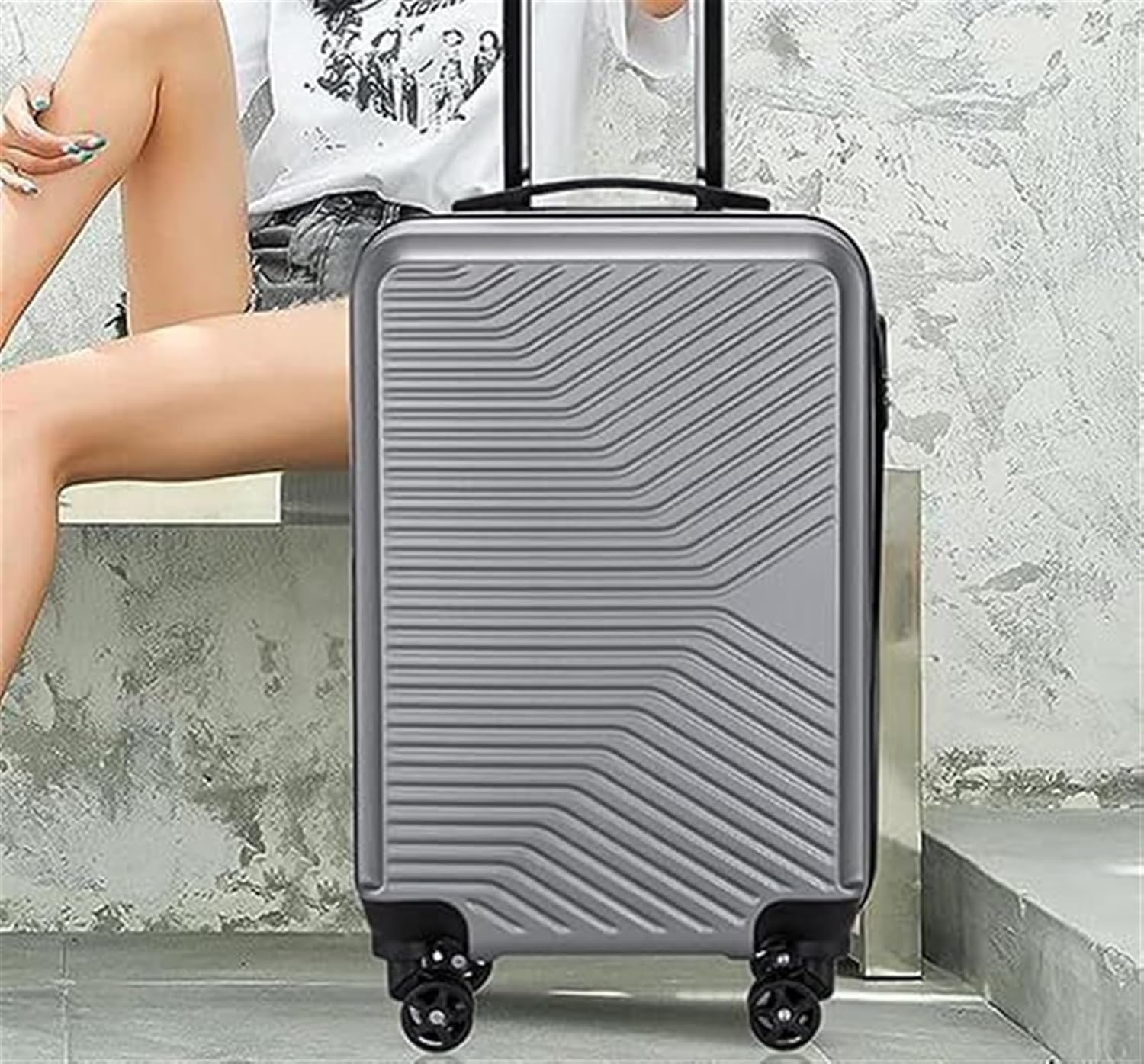 ANIIC Luggage Suitcases with Wheels Luggage Checked in Luggage Suitcase Hard Case 20 in Luggage with Spinner Wheels Suitcase Suitcase Spinner Luggages (Color : D, Size : 20Inch) image number 1