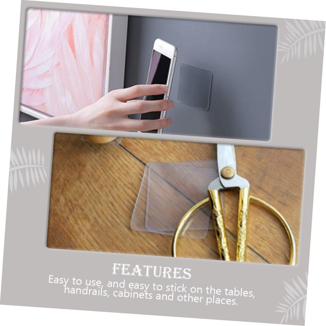 Tofficu 20Pcs Gel Sticker Double Sided Stickers for No-Trace Use for Boys and Girls Crafts and DIY Projects image number 1