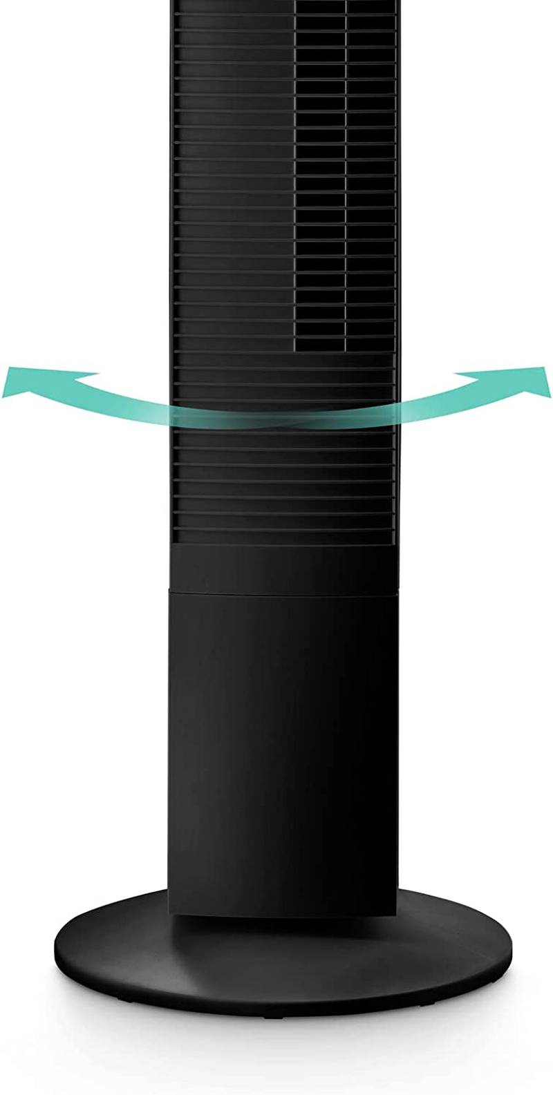 De&rsquo;Longhi Oscillating Tower Fan DETF111.BK with Ioniser for Better Air Quality, 3 Fan Speeds, Led Display, Auto-Off Settings and Remote Control, Black image number 1