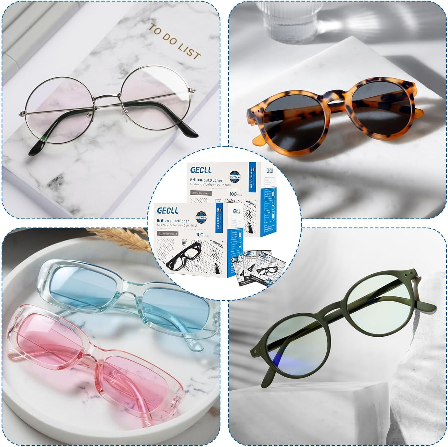 200 Count Lens Wipes for Eyeglasses - Scratch-Free Eye Glasses Cleaner Wipes for Sunglasses, Camera Lens, and Goggles - Individually Wrapped Pre-Moistened Cleaning Wipes image number 4