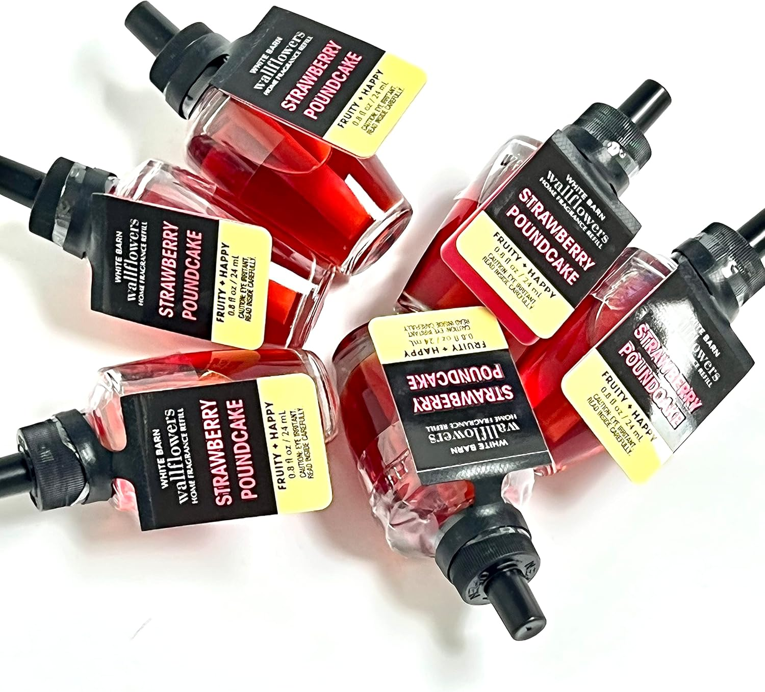 Bath and Body Works 6 Pack Strawberry Pound Cake Wallflowers Fragrance Refill 0.8 Oz. image number 1