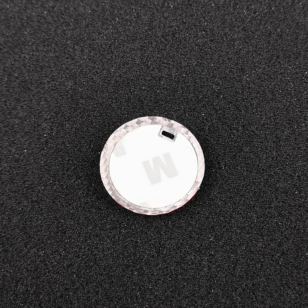 AIRSPEED for Ford Mustang Carbon Fiber Car Engine Start Stop Button Sticker Interior Trim Compatible with Ford Mustang 2015-2023 (Red) image number 1