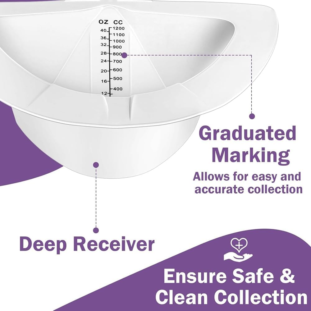 10Pcs Urine Hats for Toilets Urine Collection Hats Toilet Hats Urine Cups Pee Cup Urine Collector for Women,40Oz/1200Cc image number 6