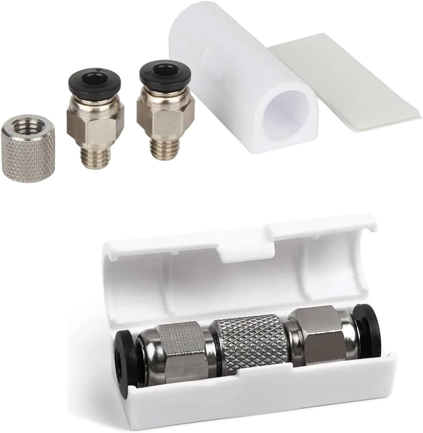 3PCS Bambu Lab Upgrade PTFE Tube Connector Compatible with X1 X1C X1E P1P P1S, Made of Stainless Steel, Anti-Oxidation and Rust Resistant, Plug and Play Printer Parts image number 4