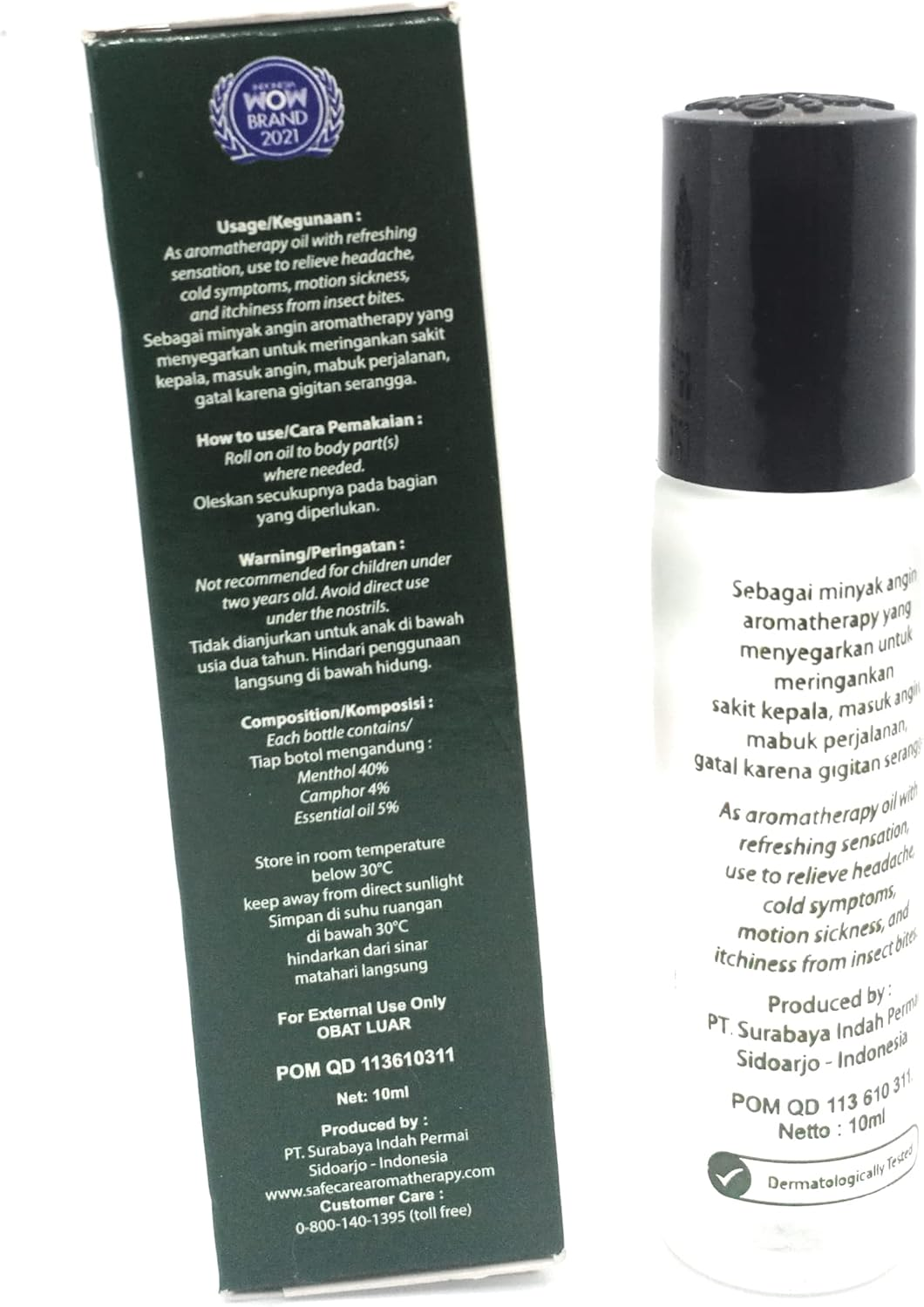 Safe Care Roll on Refreshing Oil Aromatherapy, 10 Ml (Pack of 24) image number 2