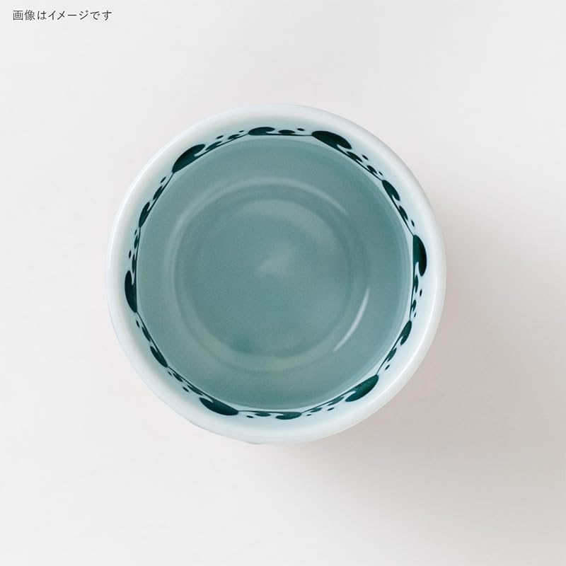 Minoru Pottery White Wave Whale Octagonal Teacup image number 3