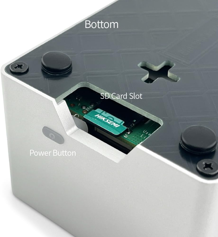 Electrocookie Raspberry Pi 5 Case, Aluminum Compact Case with Active Cooling Fan (Silver) image number 5