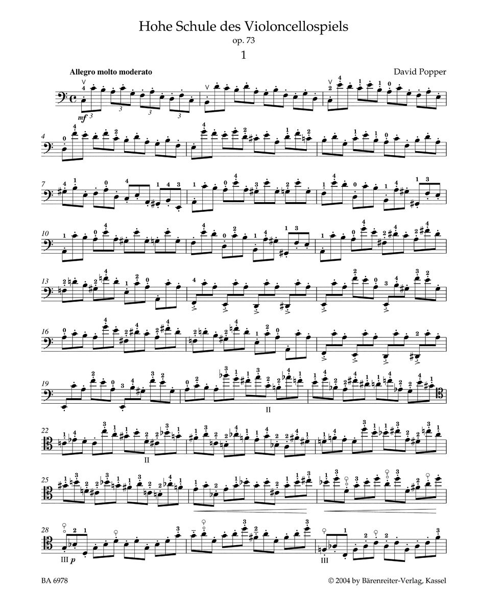 High School of Violoncello Playing 40 Studies Op.73 image number 3