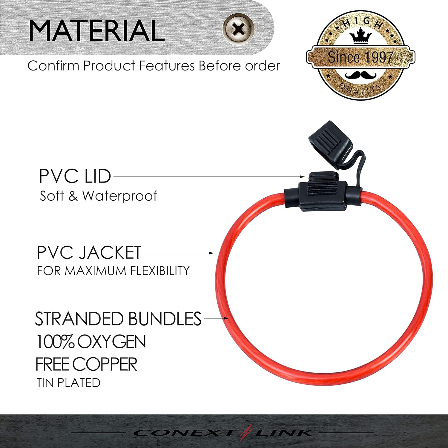 Conext Link LFH10ATM-5 Loop ATM Fuse Holder with Cover without Fuse 5 Pack 10 Gauge image number 1