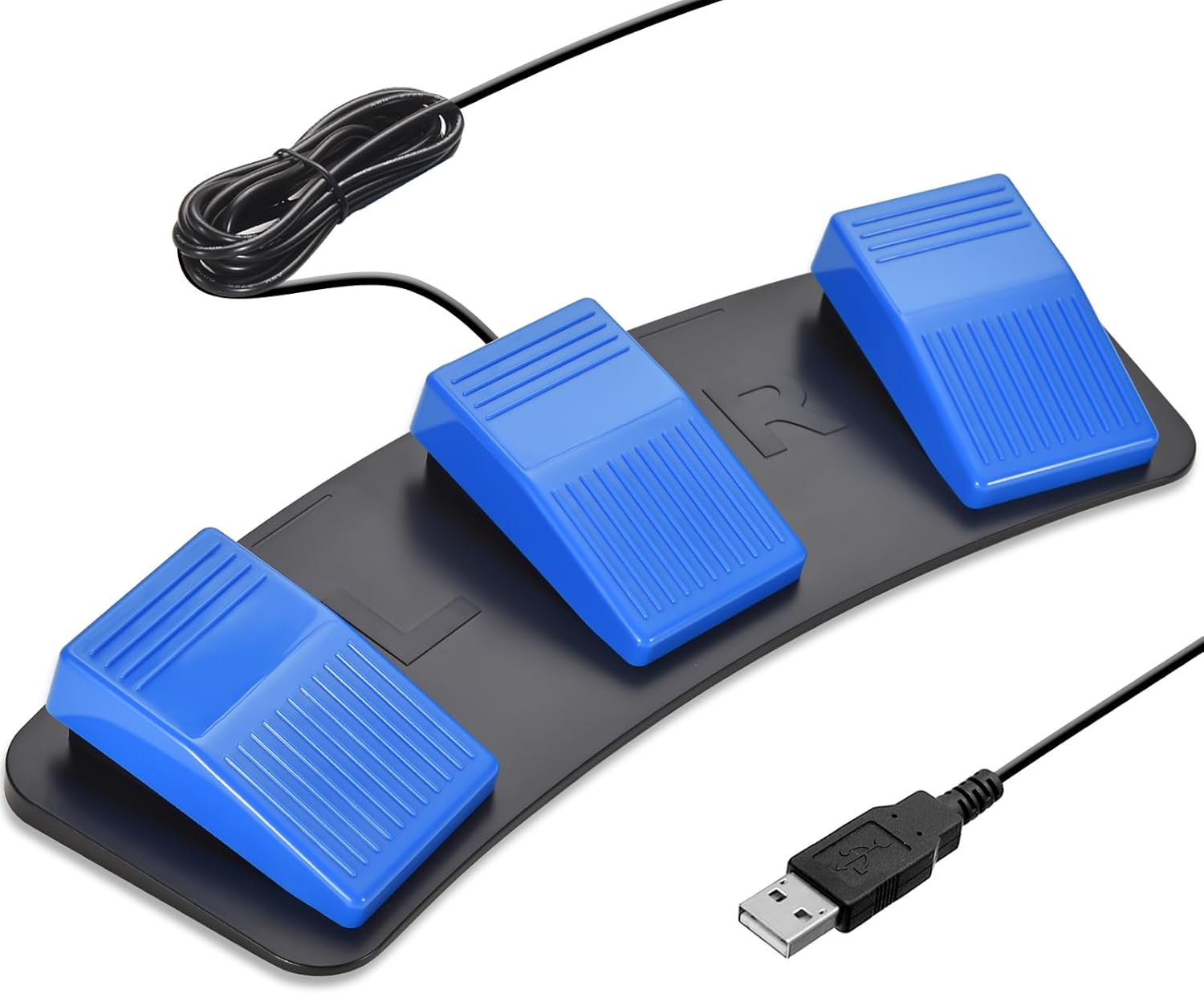 Ikkegol Upgraded 2023 Digital Optical USB Foot Pedal, USB Single Foot Switch Game Control, One Key Programmable Footswitch Mouse Keyboard for Video Game Push to Talk, Transcription HID (Single Pedal)