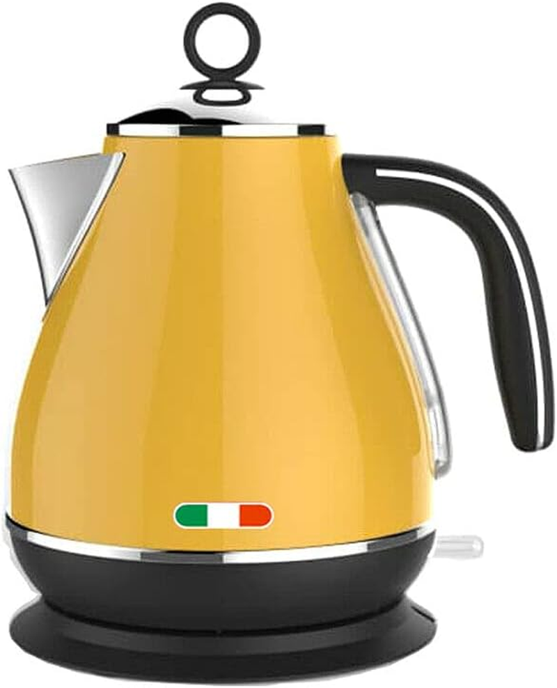 Vintage Electric Kettle Yellow 1.7L Stainless Steel Auto off 2200W image number 6