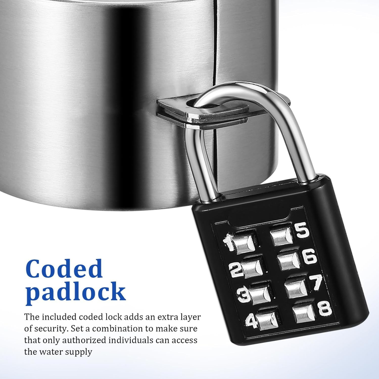 YARNOW Outdoor Faucet Lock Cover with Coded Padlock - Weather Resistant Hose Bib Lock for Secure Garden and Home Water Tap Protection image number 2