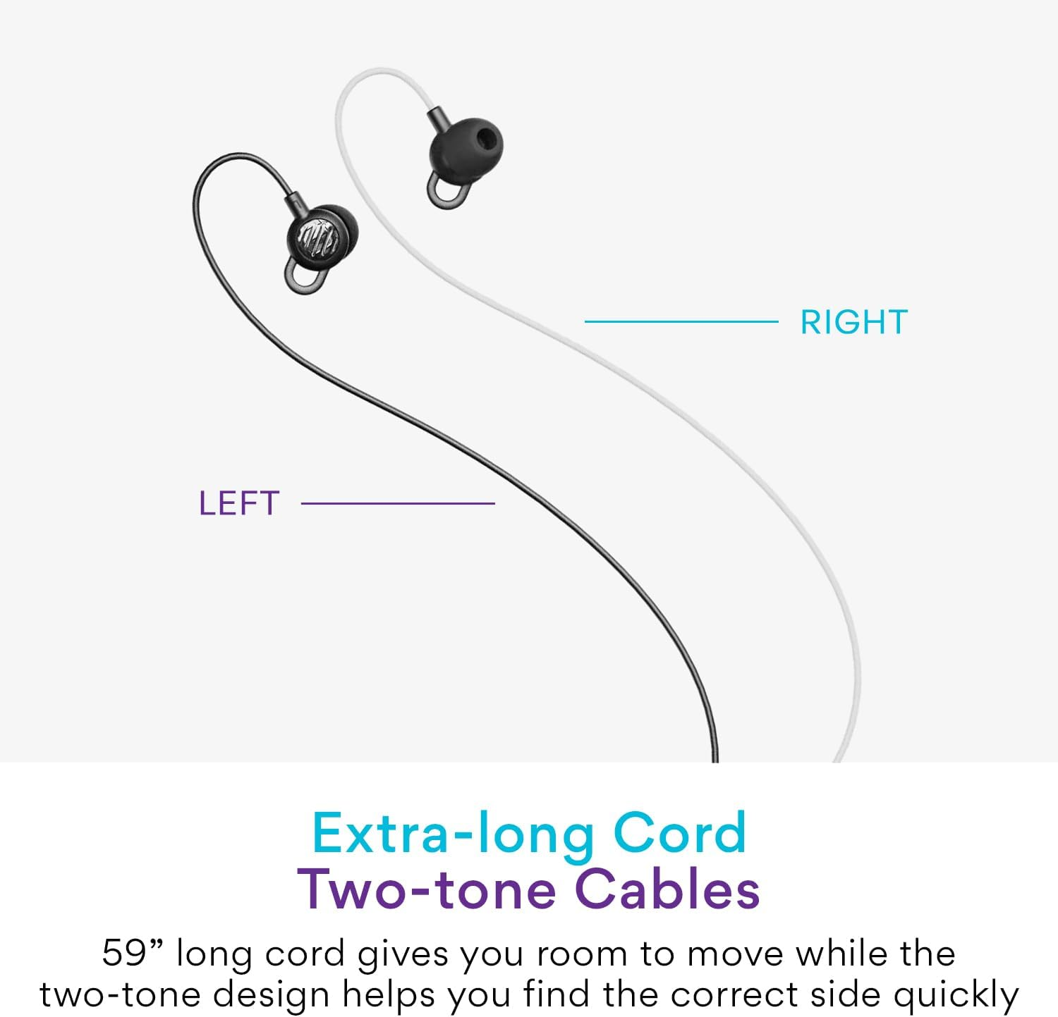 MEE Audio Sleeptones USB-C Wired Sleep Earbuds for Side Sleepers with Lightweight Low-Profile Silicone Earpieces, Noise Reduction Sleeping Headphones with Built-In Mic & Volume Controls (USB Type C)