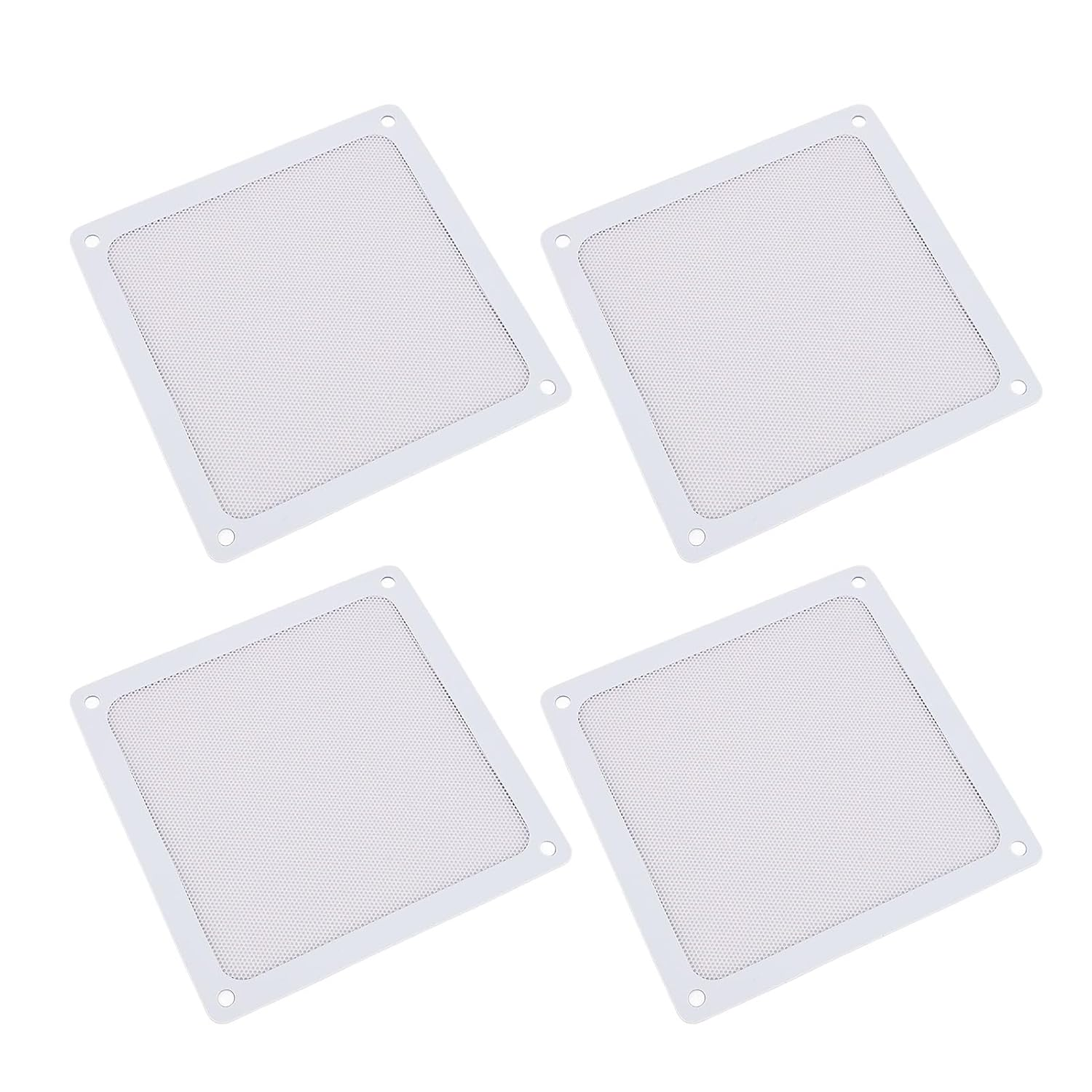 PC Fan Dust Filter, Protective Fine Mesh 5.51X5.51In Magnetic Frame Computer Fan Filter Grills for PC Case Fan for Chicken Coop Vent (White)