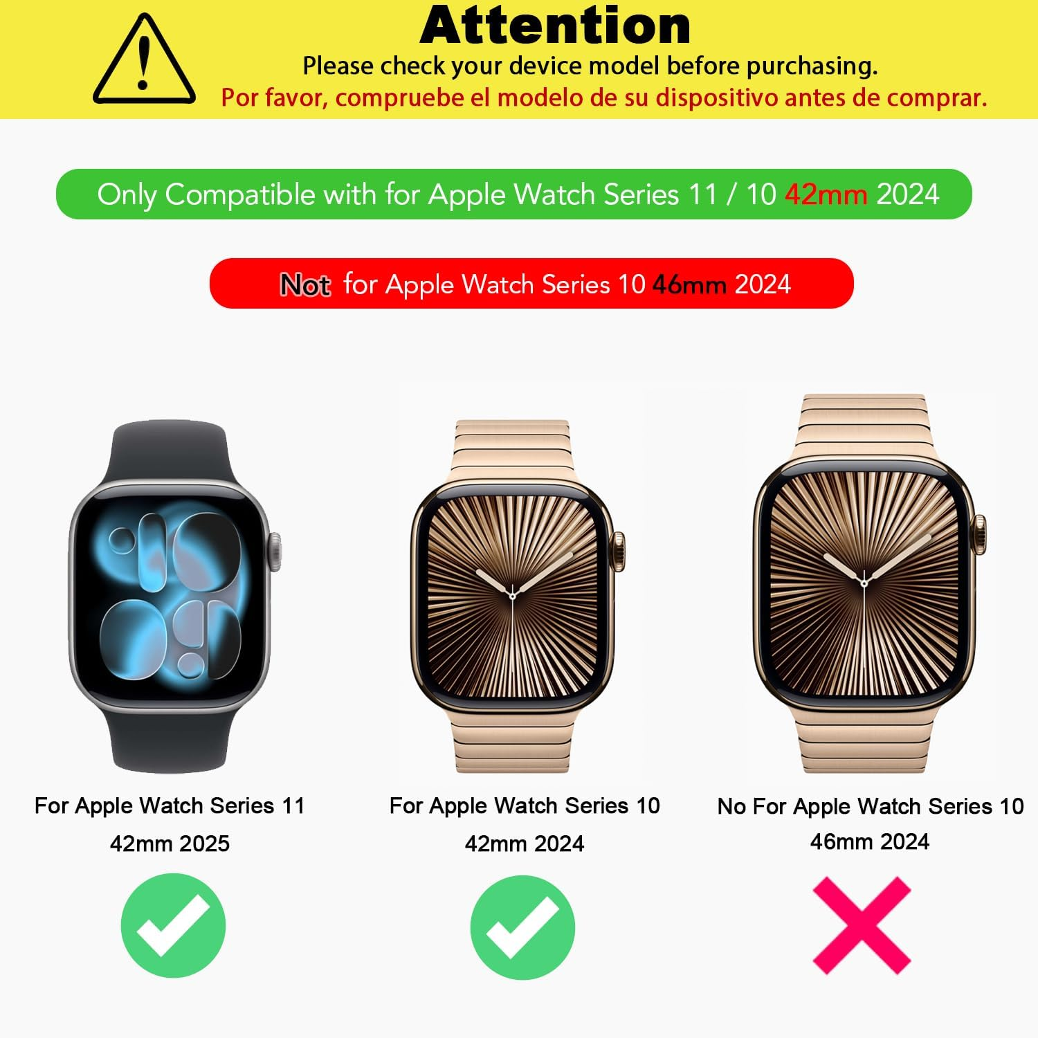 USTIYA Case for Apple Watch Series 11/10 42 Mm 2024 Case Screen Protector TPU Smart Watch Cover (Clear) image number 6