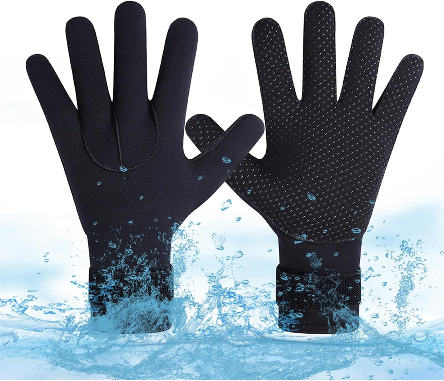 ABPOK 3Mm Neoprene Diving Gloves - Thermal Swim Anti-Slip Wear-Resistant Water Sports Gloves for Men Women