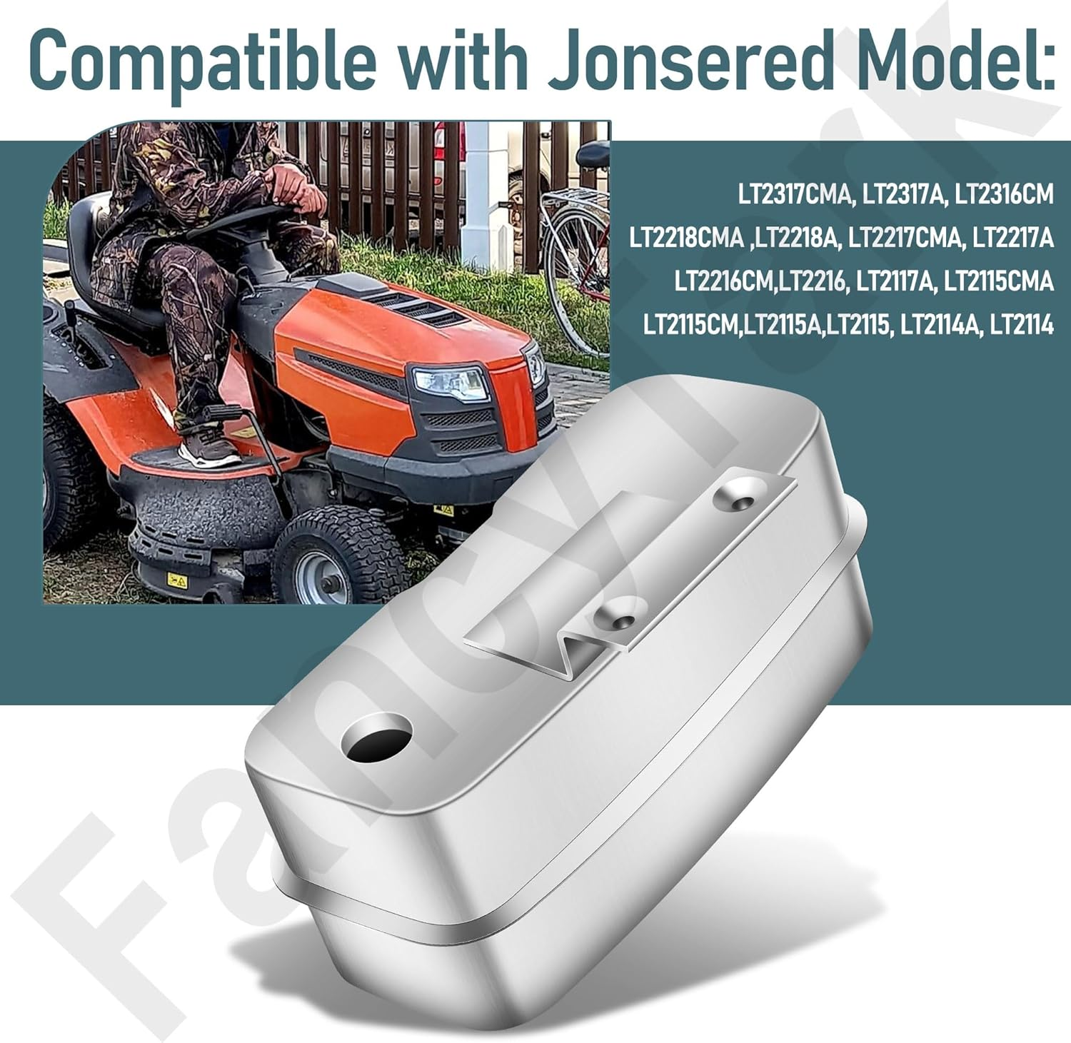 532188655 Muffler Compatible with Husqvarna CT153, CT154, CTH194, CTH2038, LTH2038, LTH171, LT154 Lawn Mower image number 4