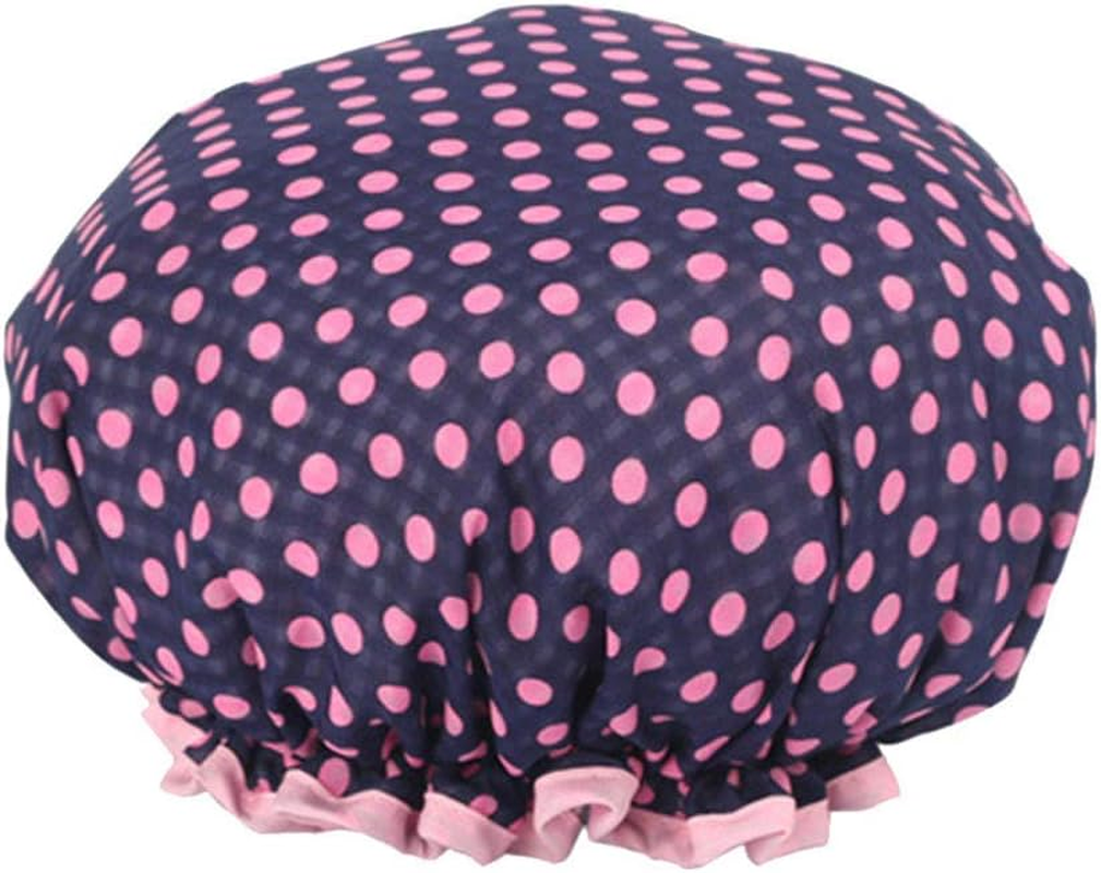 Waterproof Shower Cap Elastic Good Bathing Hat Fashionable Shower Hair Cap Adult Waterproof Bath Hat image number 2