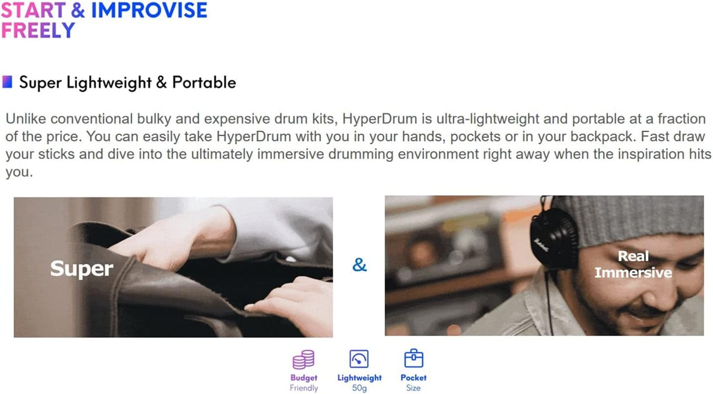 Electric Drum Sets, Kids Drum Set, Roll up Drum Practice Pad, Midi Drum Kit, Digital Percussion Machine with Teaching, Portable Virtual Drum Set for Beginners, Adults and Children image number 3