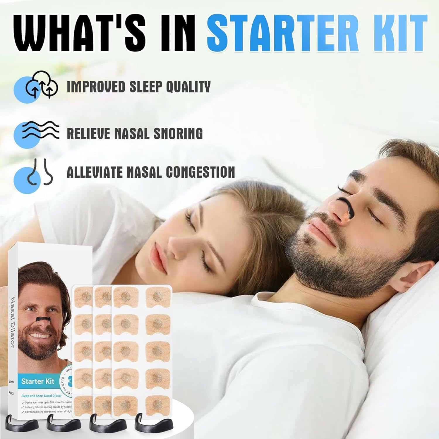 Peratol Magnetic Breathing Nasal Strip (60 Pcs) - Skin Safe, Reduce Snoring, Improve Sleep Quality -Anti-Snoring Equipment for Home, Travel, Helps Long-Lasting Stop Snoring image number 5