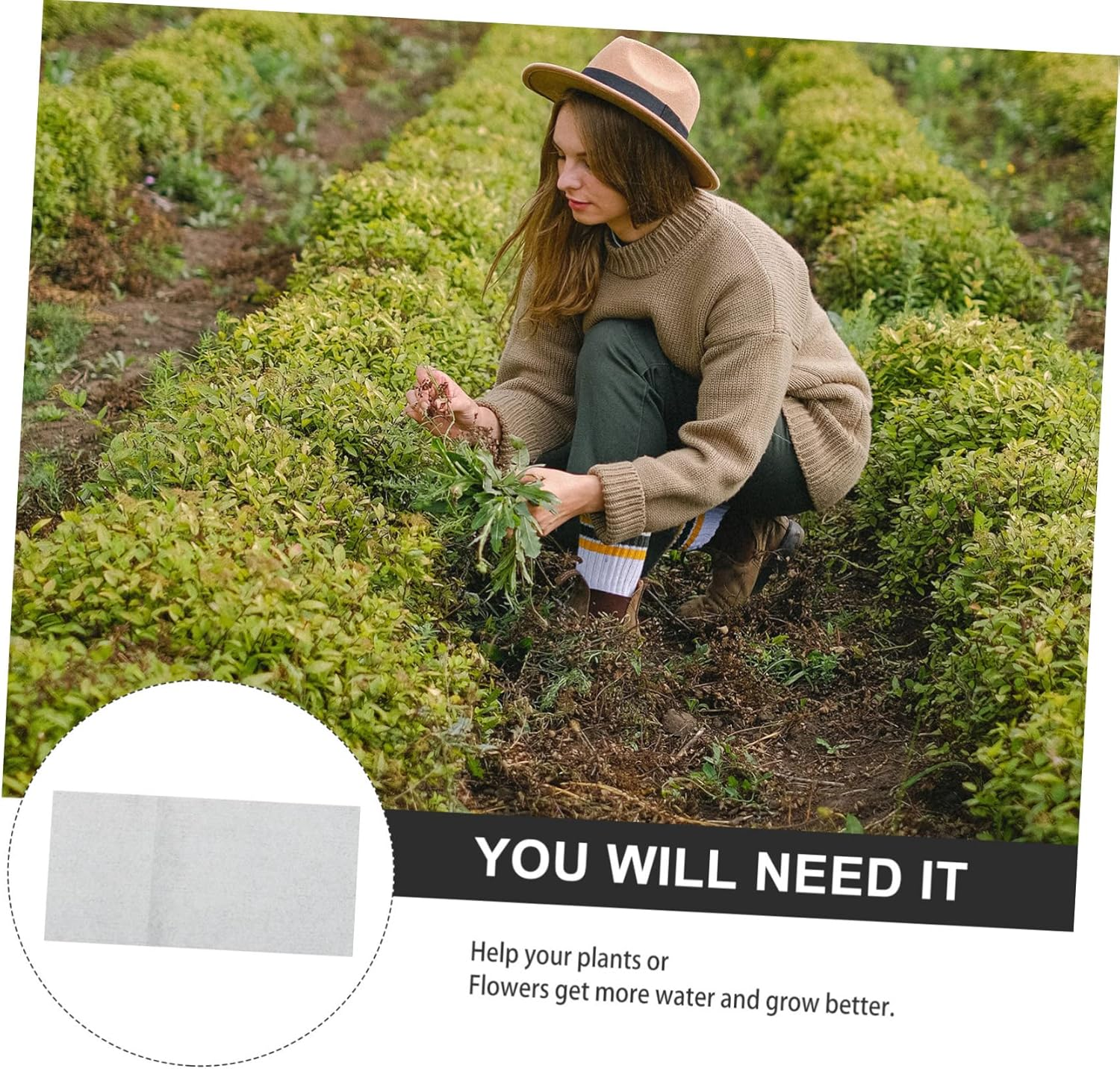 BCOATH 20Pcs Moisturizing Protective Seedling Sprouting Kit Absorbent Cloths for Gardening Greenhouse Seed Mat image number 5