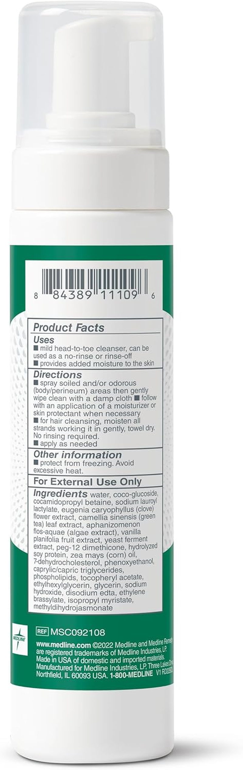 Medline Remedy Phytoplex Hydrating Cleansing Foam, 8 Fluid Ounce image number 6