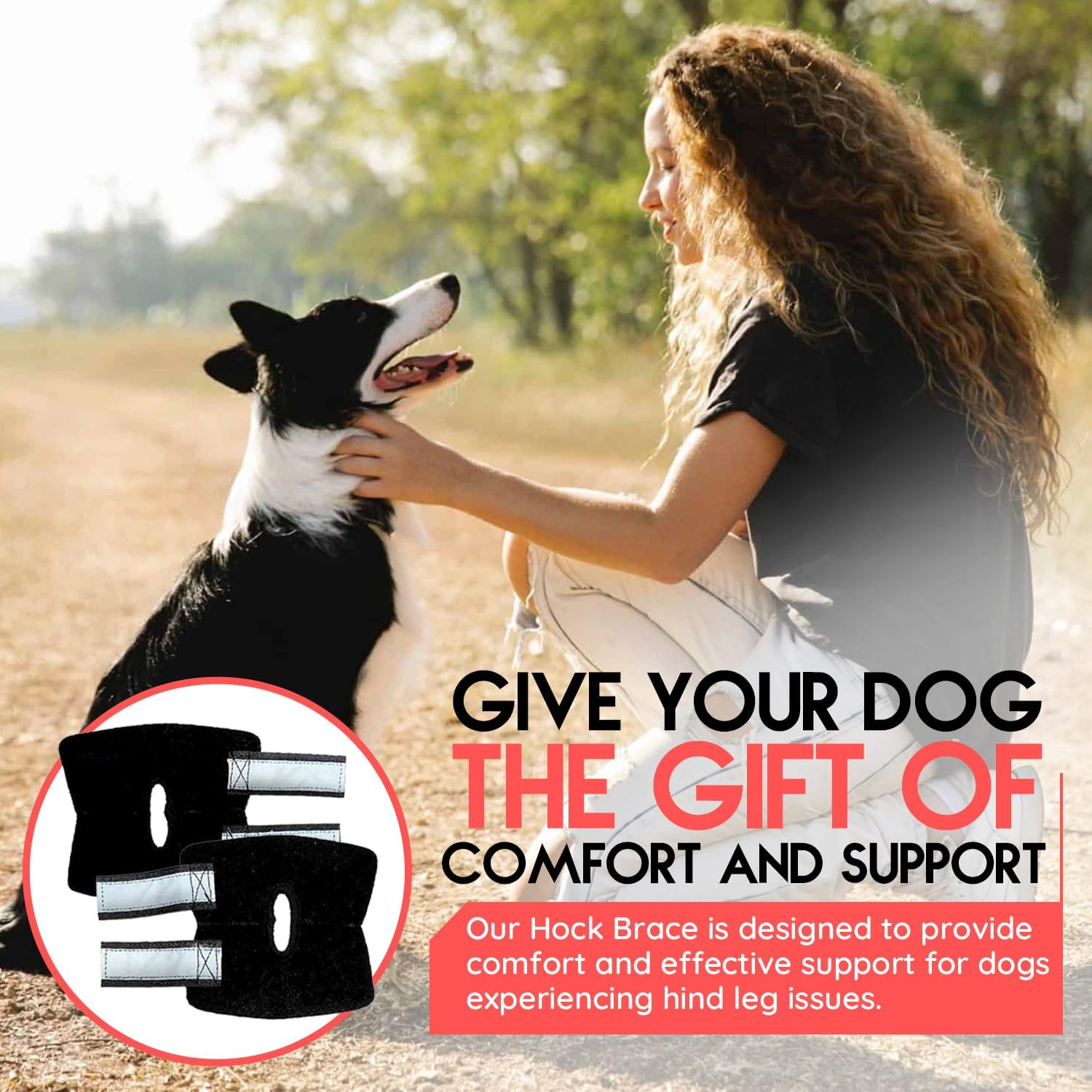 Dog Rear Leg Braces [Pair] Wraps with Safety Reflective Straps for Joint Injury and Sprain Protection, Wound Healing, Arthritis Pain Relief and Increased Stability for Large Dogs &ndash; Adjustable (XS) image number 2