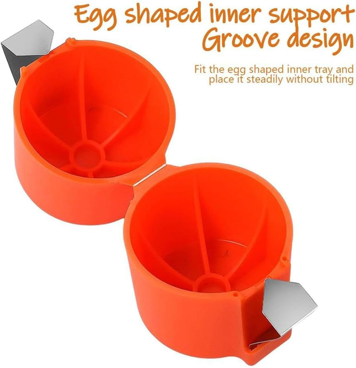 3Pcs Egg Shell Opener, Egg Opener Tool, Egg Shell Breaker, Egg Cracker Separator Handheld Egg Opener, Egg Peeler Tool, Kitchen Gadgets for Cooking Camping (Orange&Pink&Yellow) image number 1