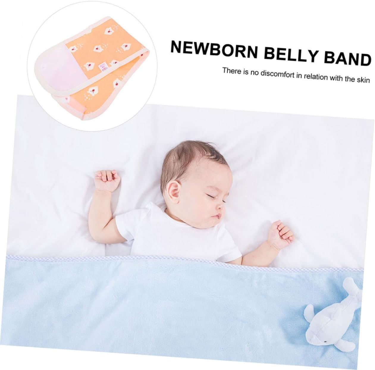 Newborn Cotton Belly Band Baby Belly Wrap Reusable Infant Navel Belt Soft Autumn Winter Protection Band for Newborns 80Cm Red Polar Bear Pattern image number 4