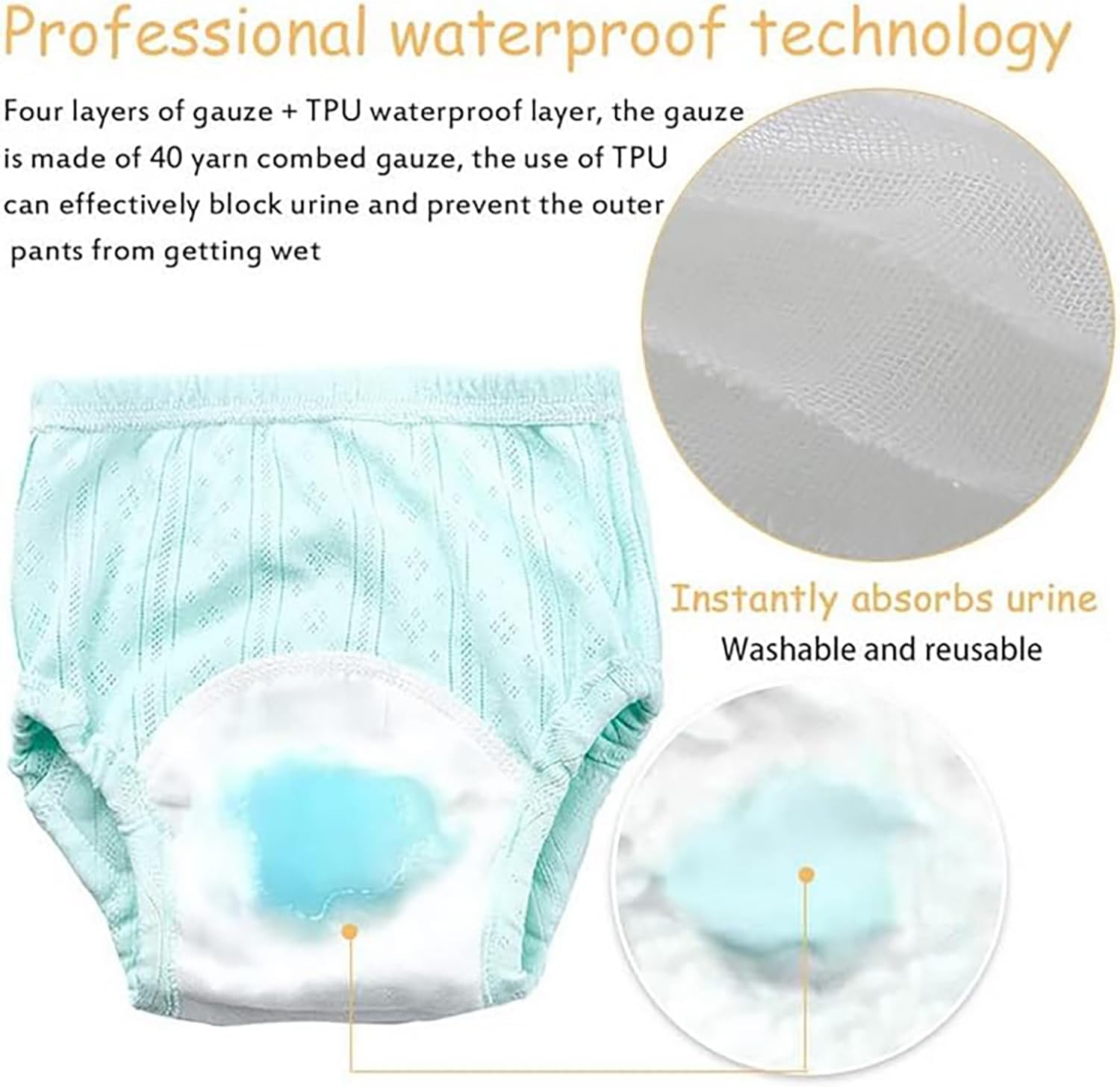 ZONEY Potty Training Pants, 6 Packs Absorbent Training Underwear for Boys and Girls Infant Toddler,100% Cotton Unisex Learning Designs Training Underwear Pants 1-4T image number 4