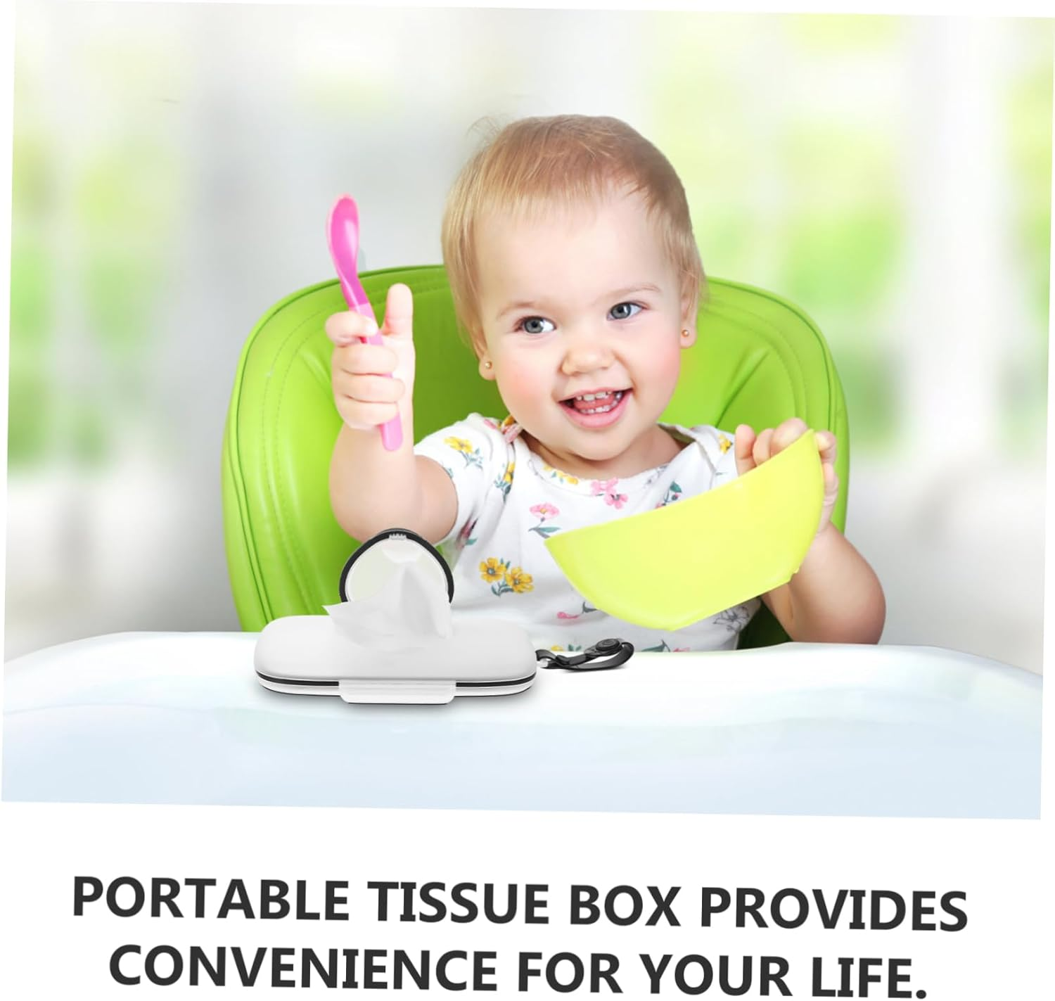 Portable Refillable Wipes Dispenser for Home and Travel Lightweight Wipe Holder Easy One-Handed Capacity for Strollers and Diaper Bags