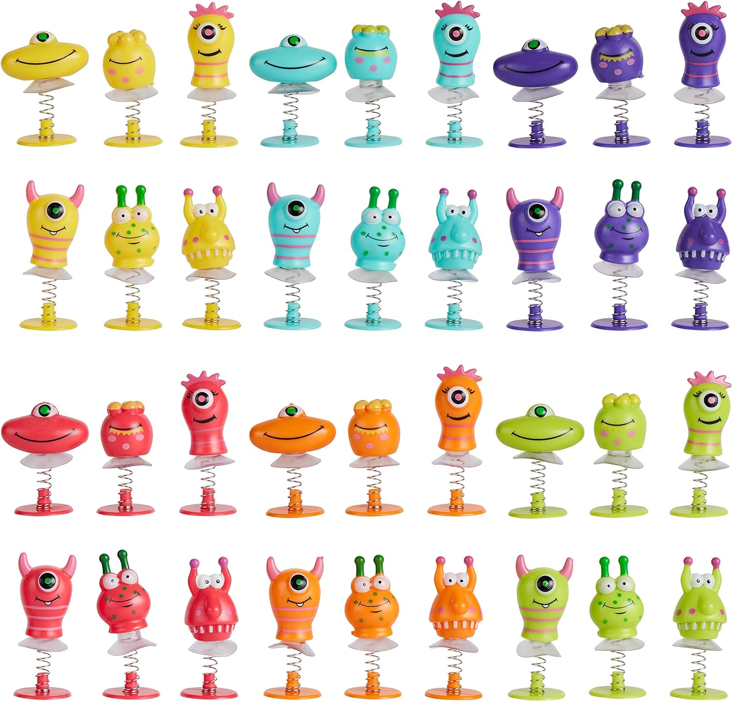 The Twiddlers Monster Jump up Toys - Pack of 36 Mini Pop Ups - Ideal for Kids Birthday Party | Goodie Bag Fillers | Classroom Prize & Rewards | Lucky Dip Favors for Children