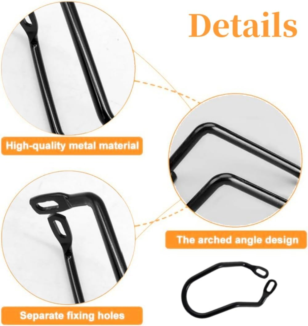 3Pcs Bicycle Rear Derailleur Protector, Steel Derailleur Guard, Bike Rear Derailleur Hanger Rear Gear Protector,Chain Stay Guard for Outdoor Mountain Road Cycling, Bike,Black Derailleur Guard, 150 Mm