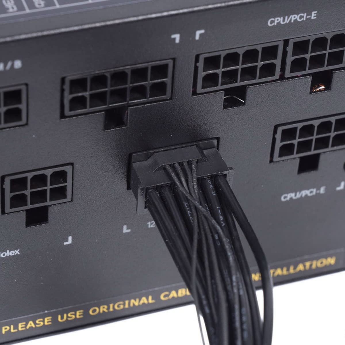 CY ATX3.0 PCI-E 5.0 Power Modular 12VHPWR Cable 16Pin to 16Pin for 3080 3090TI 4080 4090 PSU 12+4Pin Graphics Card - Black Up Angled image number 5