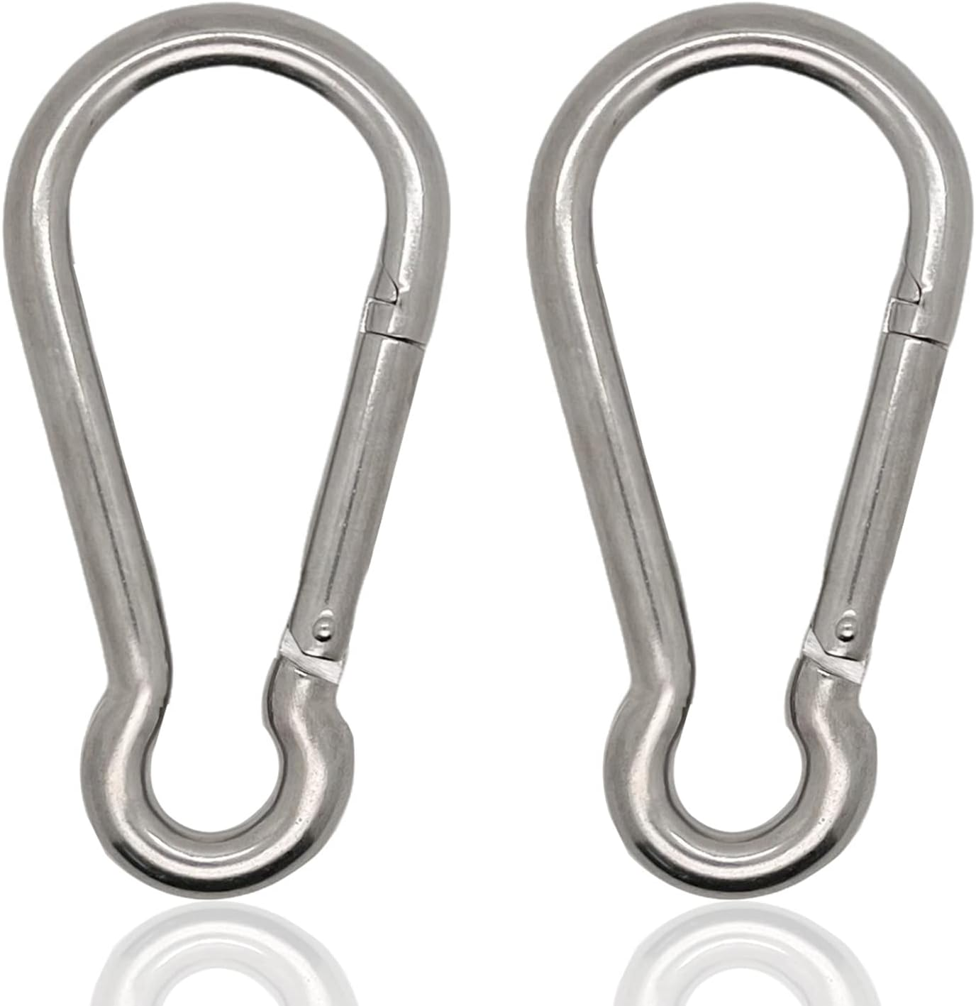 Spring Snap Hook Carabiner, 304 Stainless Steel Snap Hook Heavy Duty Carabiner Clip for Carabiner Outdoor, 2 Pack image number 4