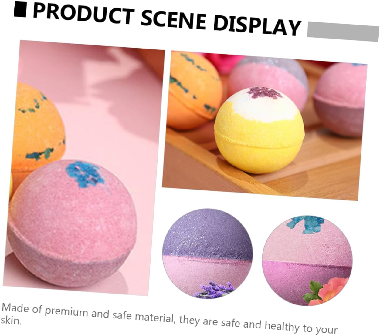 Beatifufu 6Pcs Bath for Relaxation and Skin Natural Ingredients Lemon Sweet for Home and Travel Use image number 5