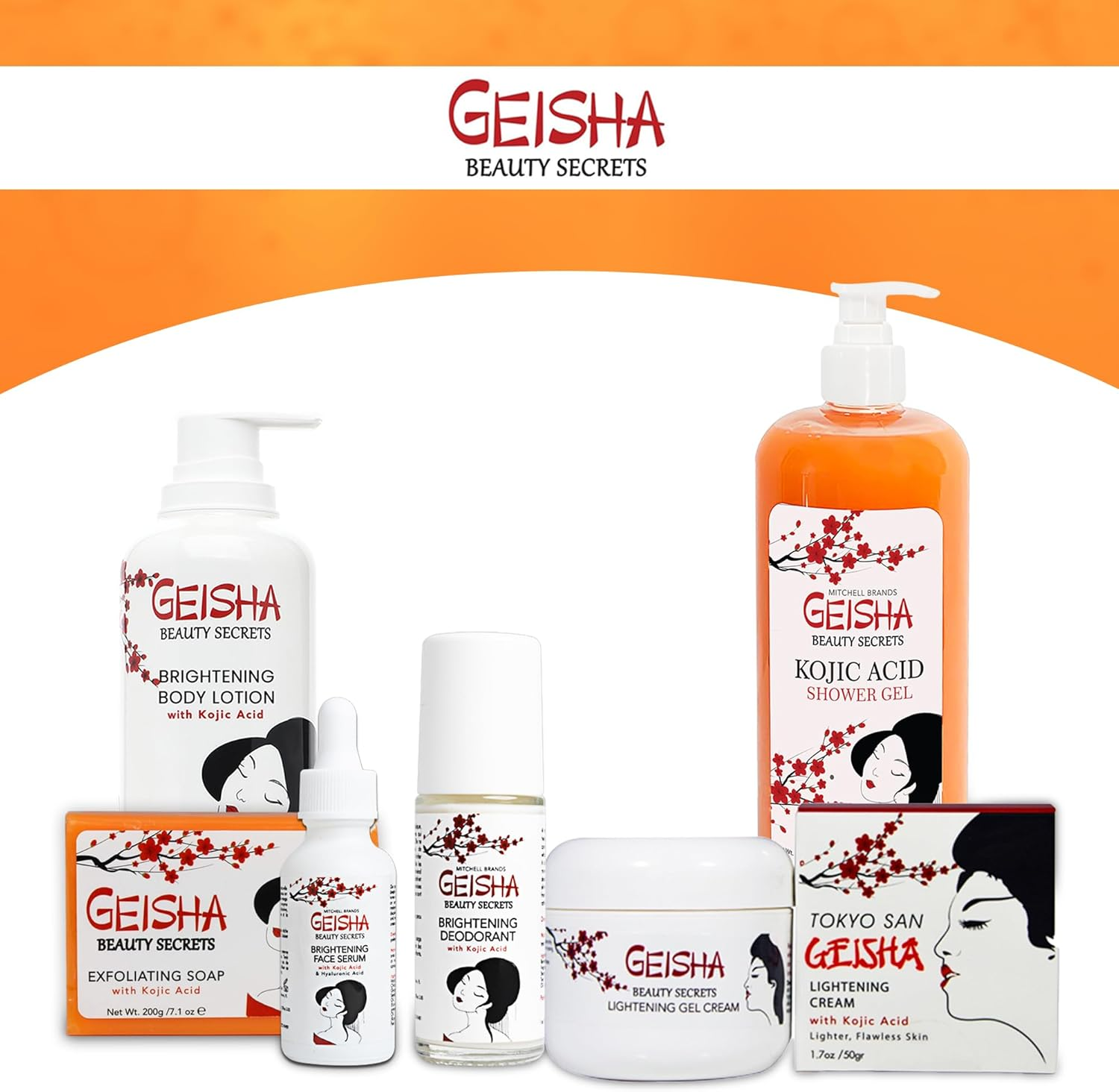 Geisha, Kojic Acid Body Wash | 33 Fl Oz / 1000 Ml | Even Out Skin Tone, Reduce Dark Spots, Skin Radiance, Face and Body Wash | with Coconut Oil and Shea Butter image number 4