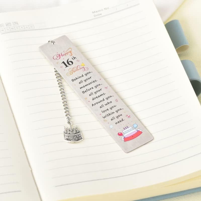 Happy 16Th Birthday Gifts for Girls Inspirational Bookmark Sweet 16 Gifts for Niece Daughter 16 Year Old Birthday Gift for Teen behind You All Your Memories Bookmarks